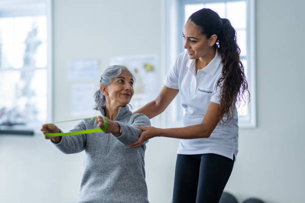 istock Senior at a Physiotherapy Appointment 1460882639
