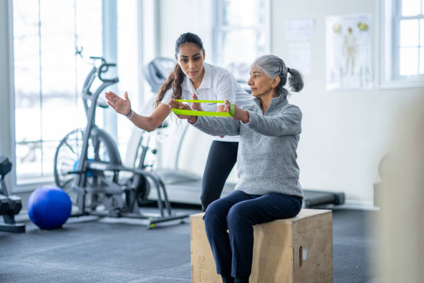 istock Senior at a Physiotherapy Appointment 1460882642
