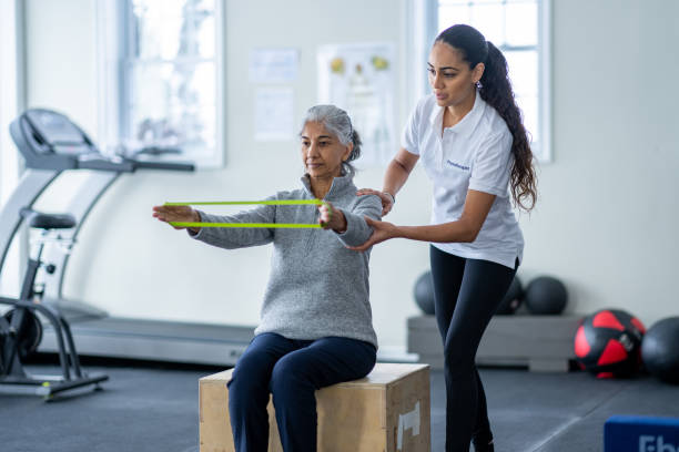 istock Senior at a Physiotherapy Appointment 1460882644
