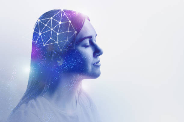istock AI Artificial Intelligence concept. silhouette of a young woman on a white background 1460888537