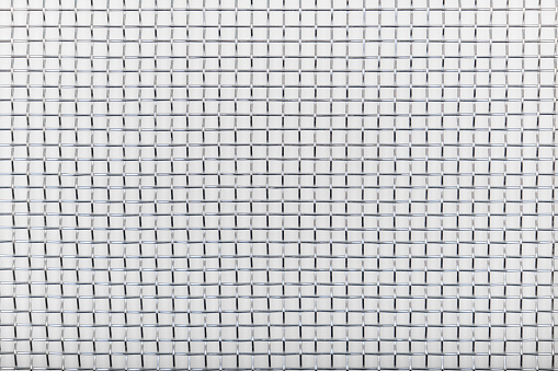 Metal mesh on a white background