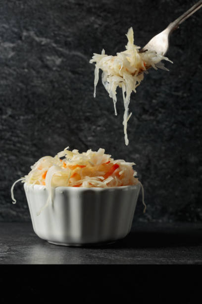 istock Bowl of sauerkraut with a carrot. 1460894817