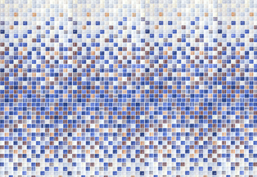 Colourful reflective mosaic tile background.
