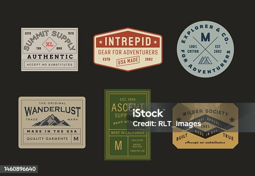 istock Vintage Inspired Adventure Labels & Tags 1460896640
