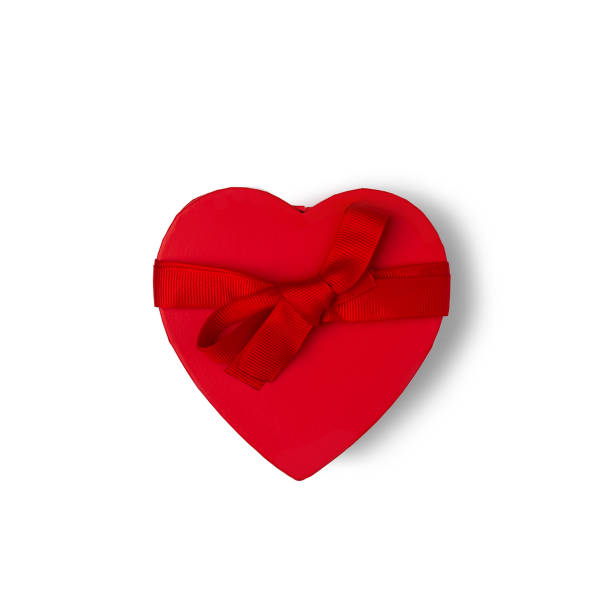 istock red heart shaped gift box for Valentine's day isolated on white background 1460897604