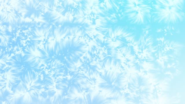 Winter holidays background and freezing effect, frost layer and ice over freeze covering abstract blue backdrop, snowflakes grow, cover surface, frozen snow for Christmas and wintertime holiday design