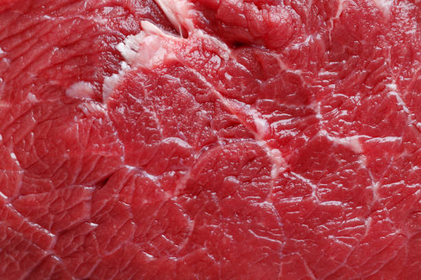 Closeup macro of fresh beef meat. Food concept