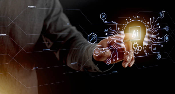 istock Businessman touching digital chatbot for provide access to information and data in online network, application and global connection, AI, Artificial intelligence, innovation and technology. 1460902933