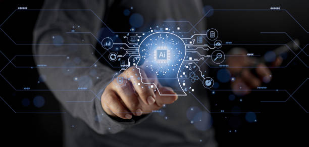 istock Businessman touching digital chatbot for provide access to information and data in online network, application and global connection, AI, Artificial intelligence, innovation and technology. 1460902934