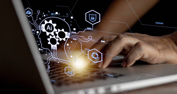 istock Businessman touching digital chatbot for provide access to information and data in online network, application and global connection, AI, Artificial intelligence, innovation and technology. 1460902973
