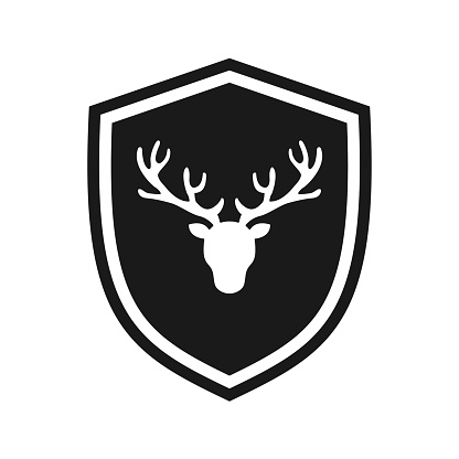 Deer shield. Illustration