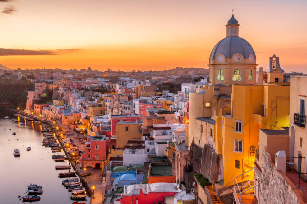 istock Procida, Italy Old Town Skyline in the Mediterranean Sea 1460907904