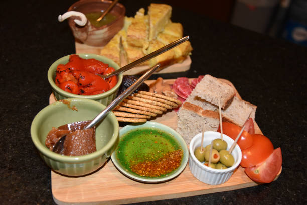istock FOOD- Close Up of a Delectable Appetizer Spread on Cutting Boards 1460908840