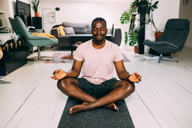 istock A Happy Man Doing His Daily Workout At Home 1460914249