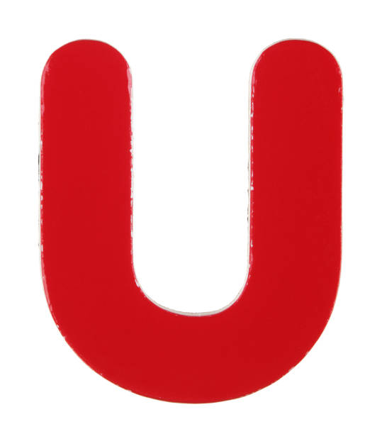 istock Upper case U magnetic letter on white with clipping path 1460917081