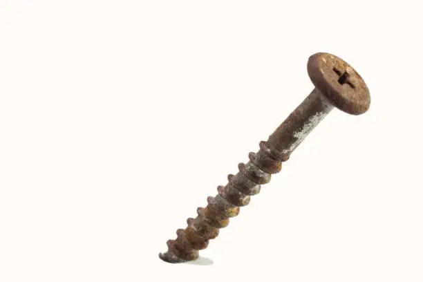 Photo of rusty screw nails