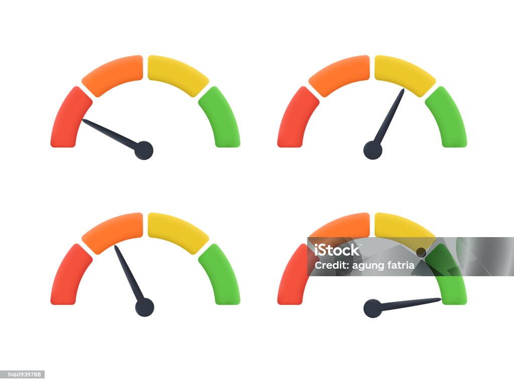 Horizontal Riskometer Image 3d Scale Risk Meter Indicators Speedometer Stock Illustration ...