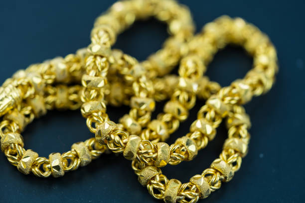 istock Gold necklaces or gold bracelets 1460939943