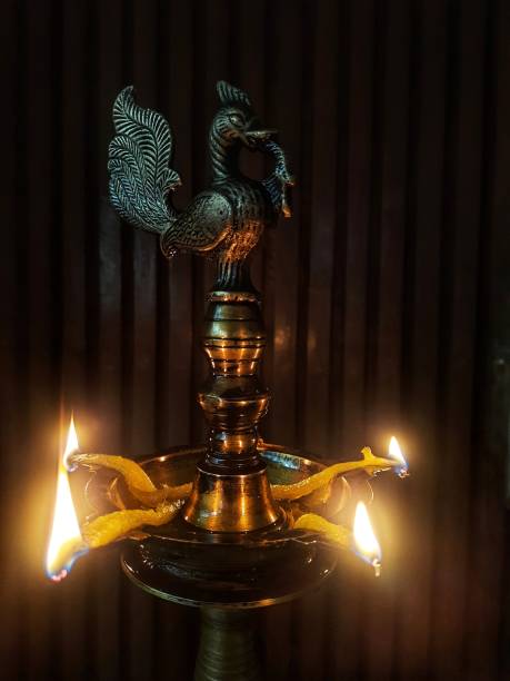 Lighting lamp.Inauguration of an event.