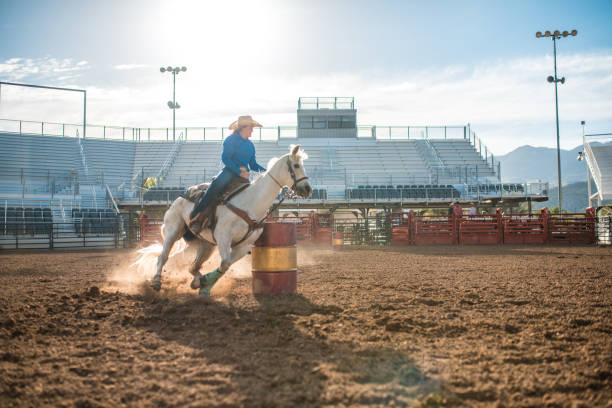 istock Cowgirl At A Barrel Race Practice 1460944968