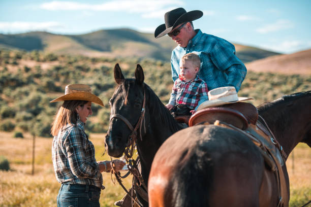 istock Small Family Having a Blast at the Rodeo 1460945237