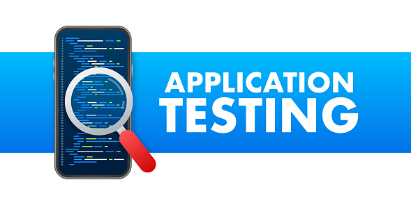 Application Testing. Testing software development. Vector stock illustration