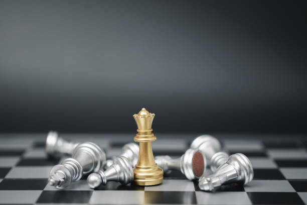 istock Business success concept, chess board game concept for ideas and Strategy planning competition and strategy. 1460958228