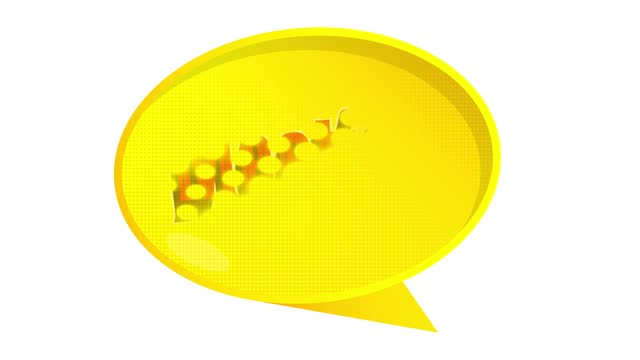 Meeting. Word in Yellow speech bubble. Comic book video.