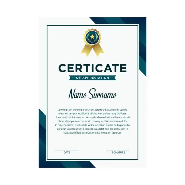 Vector illustration of Certificate vector design templates