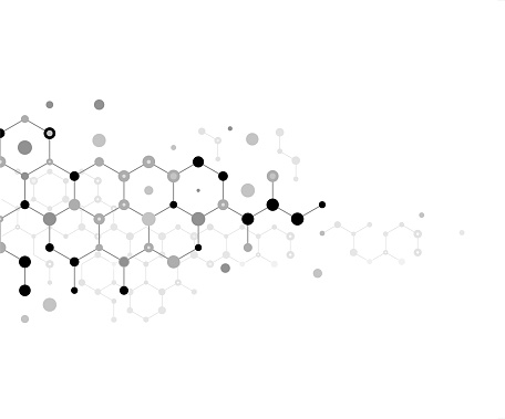 abstract hexagon scientific template design copy space