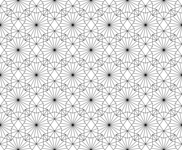 華やかなパターン - roof tile tile geometric shape backgrounds点のイラスト素材／クリップアート素材／マンガ素材／アイコン素材
