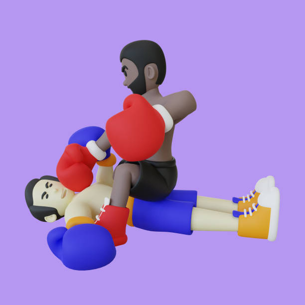 istock Ground Fight Boxing 3d Illustration 1460964922