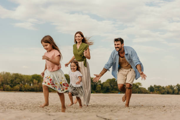 Beach is must have during the summer stock photo