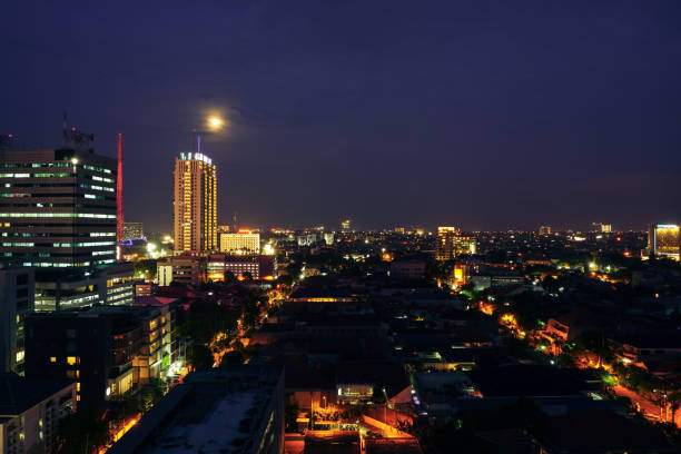istock Nightscape on Surabaya City 1460973345