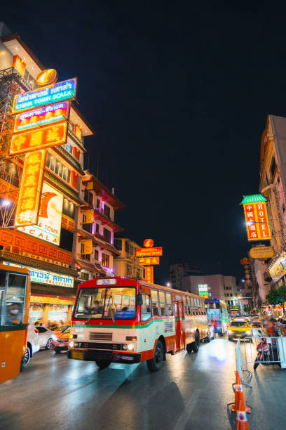 istock Traffic in Chinatown in Bangkok at night 1460973395