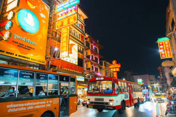 istock Traffic in Chinatown in Bangkok at night 1460973496