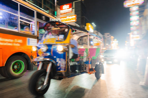 istock Traffic in Chinatown in Bangkok at night 1460973904
