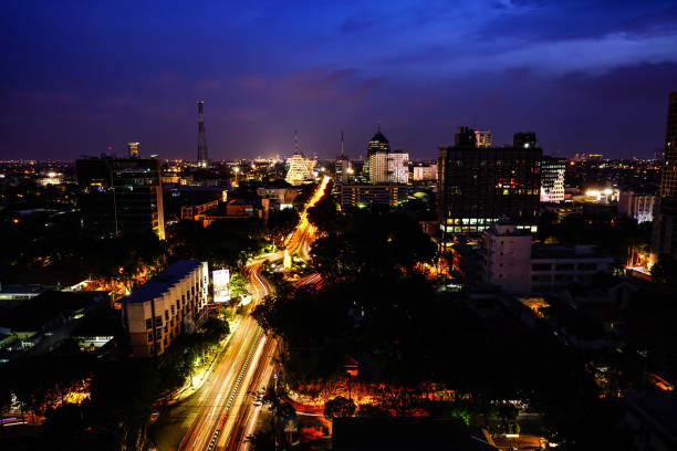 istock Nightscape on Surabaya City 1460974935