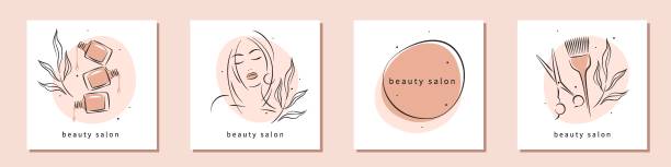 뷰티 살롱 05 새로운 - toenail hair salon cosmetics make up stock illustrations