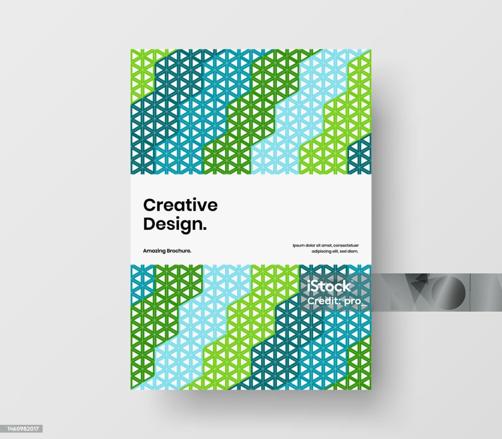 Highlight Pattern Design Poster Unique Mosaic Pattern Pamphlet Illustration Original Poster A4 Design ...