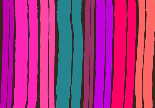 multicolored striped vector background. bright pink and lilac abstract background wide and narrow uneven verticalal stripes. drawn with a wide brush