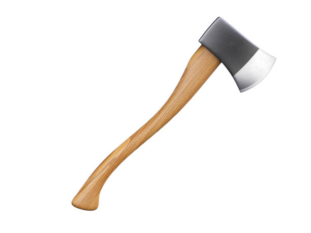 istock Axe with wooden handle isolated on white background 3d rendering 1460995029