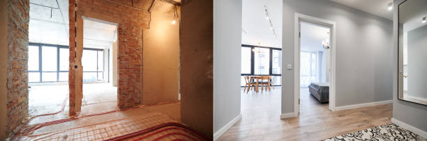 istock Comparison of apartment before and after renovation. 1460997290