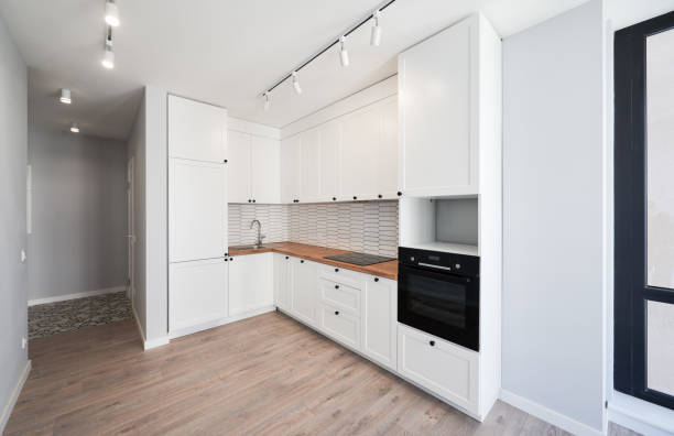 istock Modern kitchen interior in apartment after renovation. 1460999011