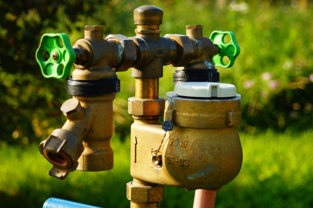istock Water fitting in a botanical garden. 1460999973