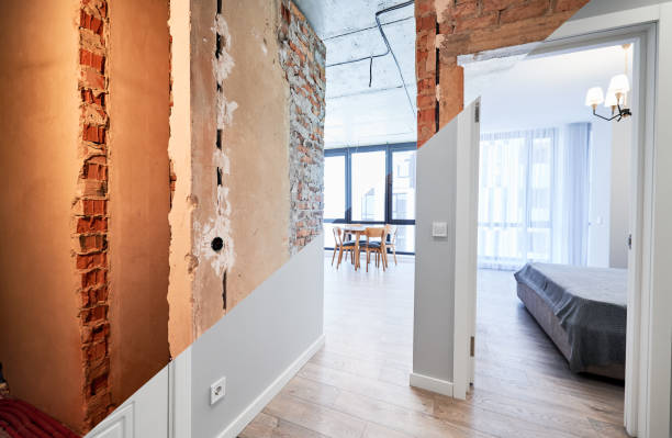 istock Comparison of apartment before and after renovation. 1461003301
