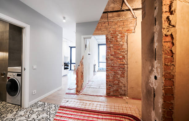 istock Apartment with heated floor before and after renovation. 1461003521