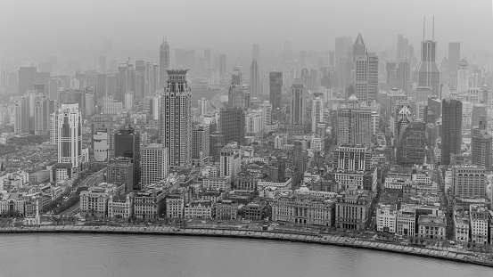 Aerial view of Hong Kong Downtown