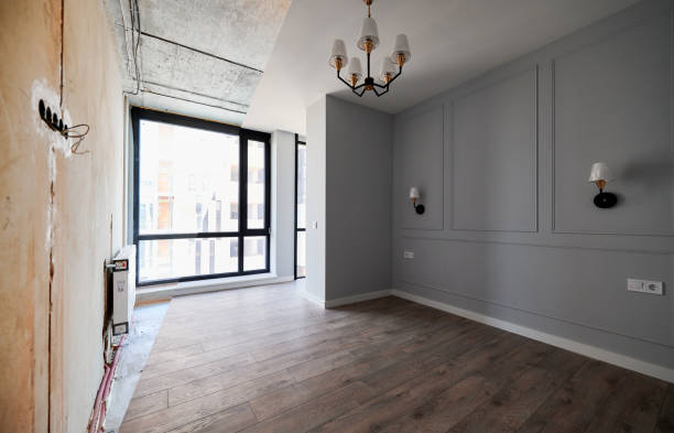 istock Apartment bedroom before and after renovation. 1461004176