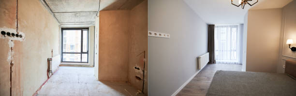 istock Apartment bedroom before and after renovation. 1461004561